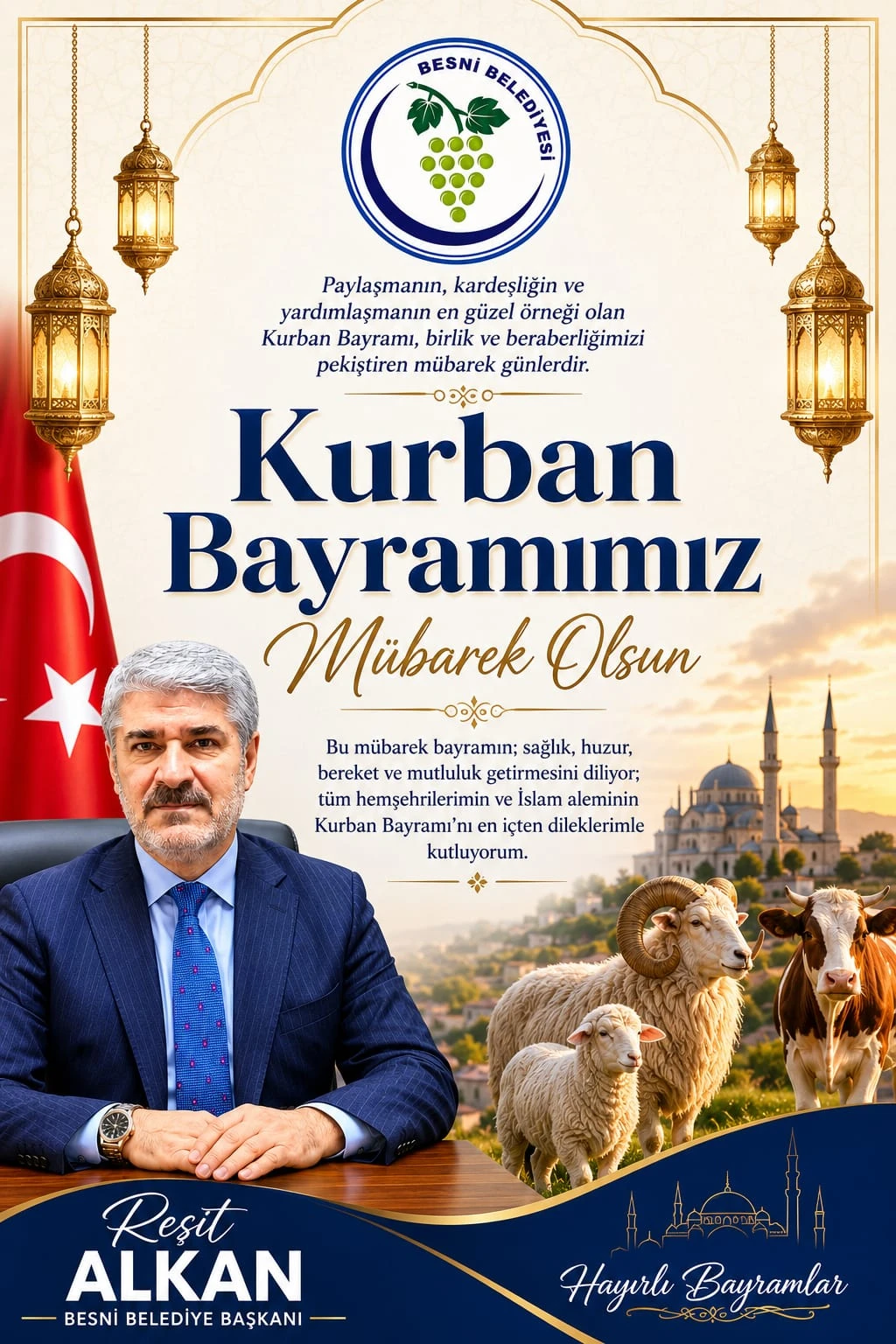 BESNİ&rsquo;DE KURBAN BAYRAMI HAZIRLIKLARI TAMAMLANDI: &ldquo;Birlik, Bereket ve Dayanışmanın Bayramı&rdquo;