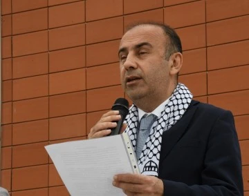 Adıyaman Üniversitesi İsrail'in Gazze'ye yönelik saldırılarını protesto etti