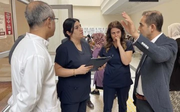 Başhekim Şirik, polikliniklerde incelemede bulundu