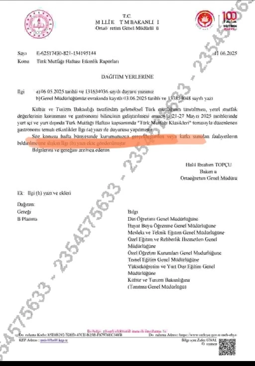 ŞAMBAYAT ANADOLU LİSESİ 21-27 MAYIS 2025 TARİHLERİNDE TÜRK MUTFAĞI HAFTASI İLE İLGİLİ OKUL İÇİ ETKİNLİKLER GERCEKLEŞDİRDİ!!!
