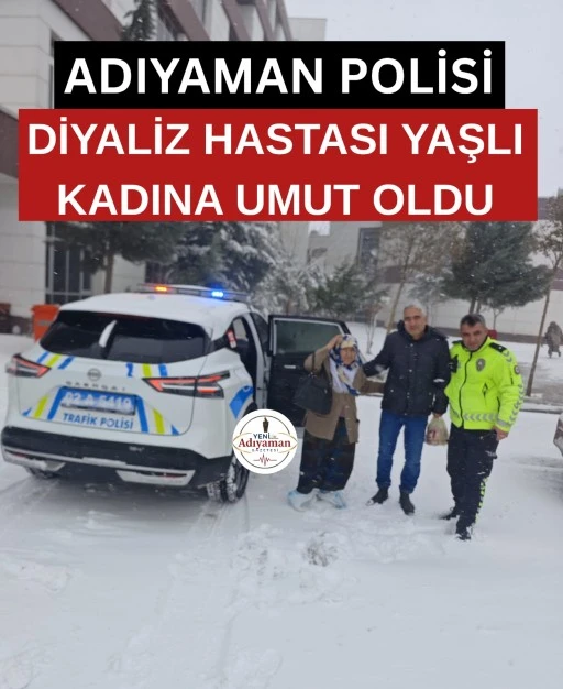 ADIYAMAN EMNİYETİNDEN ZORLU HAVALARDA HAYAT KURTARAN MÜDAHALE