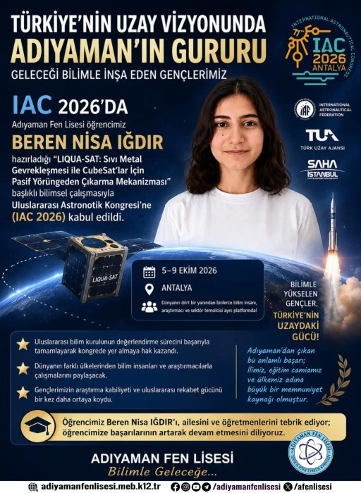 Türkiye’nin Uzay Vizyonunda Adıyaman İmzası: